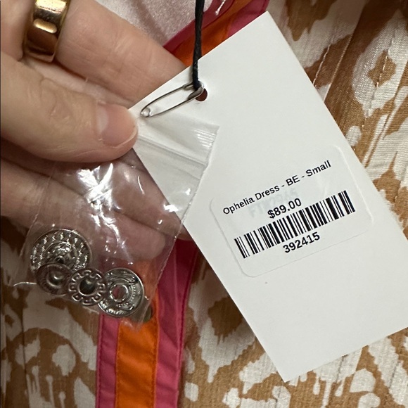 THML Tan and White Patterned Dress - Picture 3 of 5